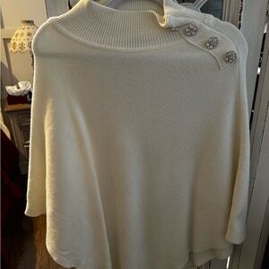 Ann Taylor embellished poncho